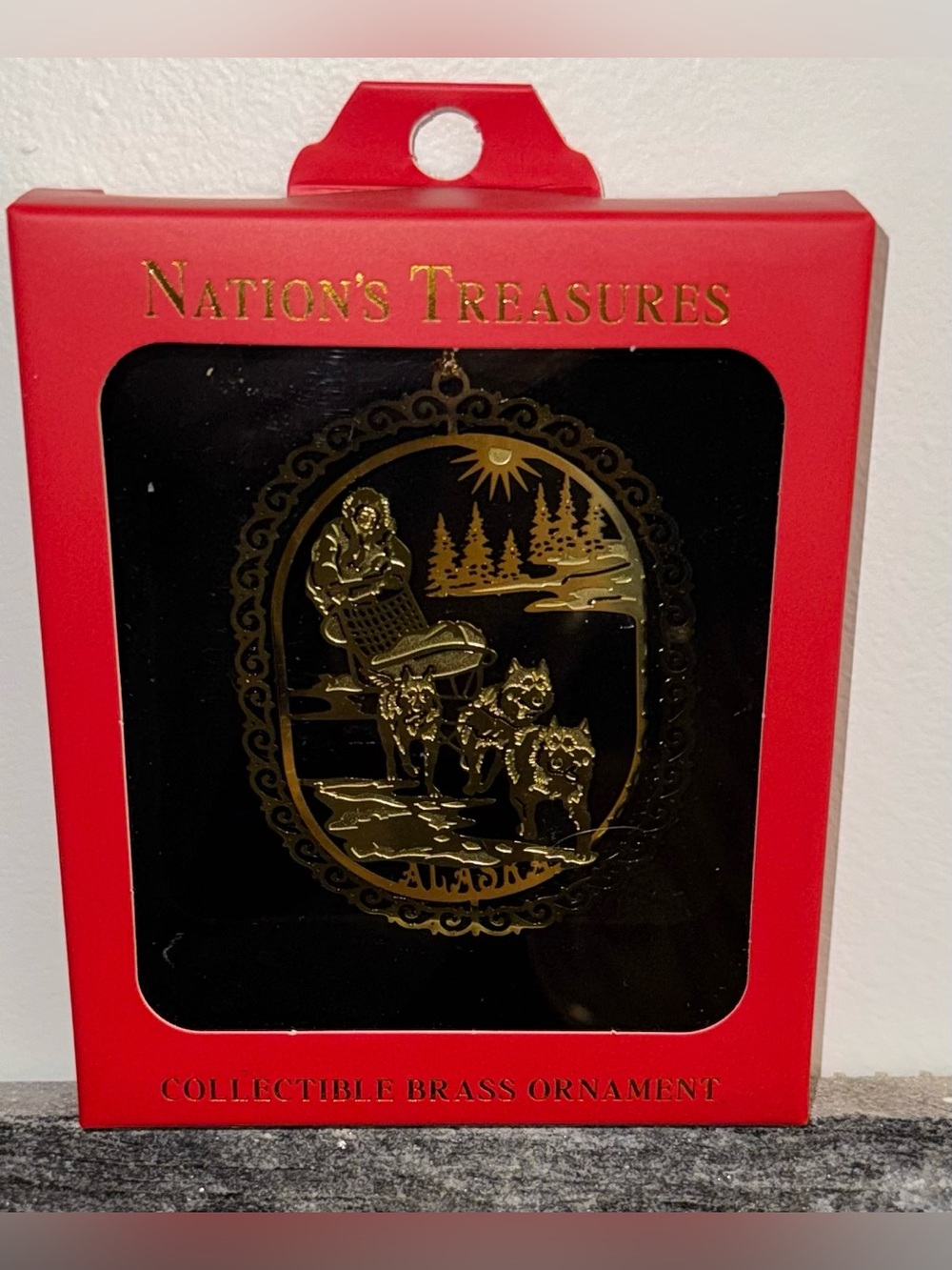Brass Sled Dog Collectable Ornament